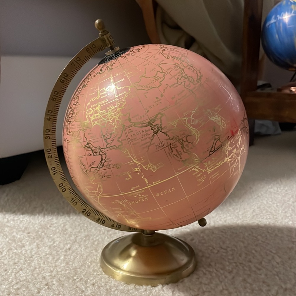 Pink anthropologie globe